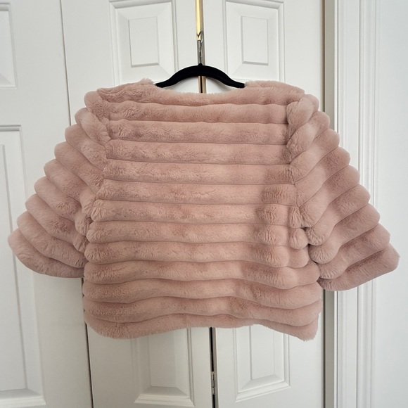 BCBG Elegant Pink Faux Fur Jacket - Picture 5 of 8